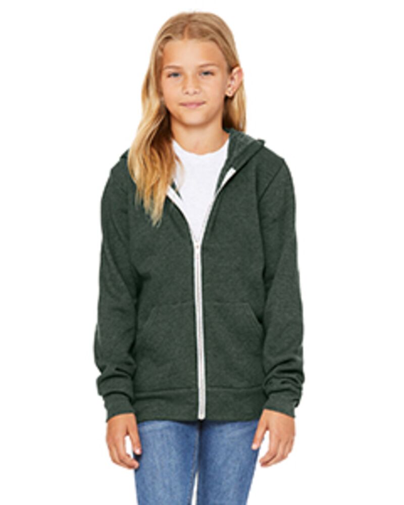 Youth Sponge Fleece Full-Zip Hooded Sweatshirt Thumbnail