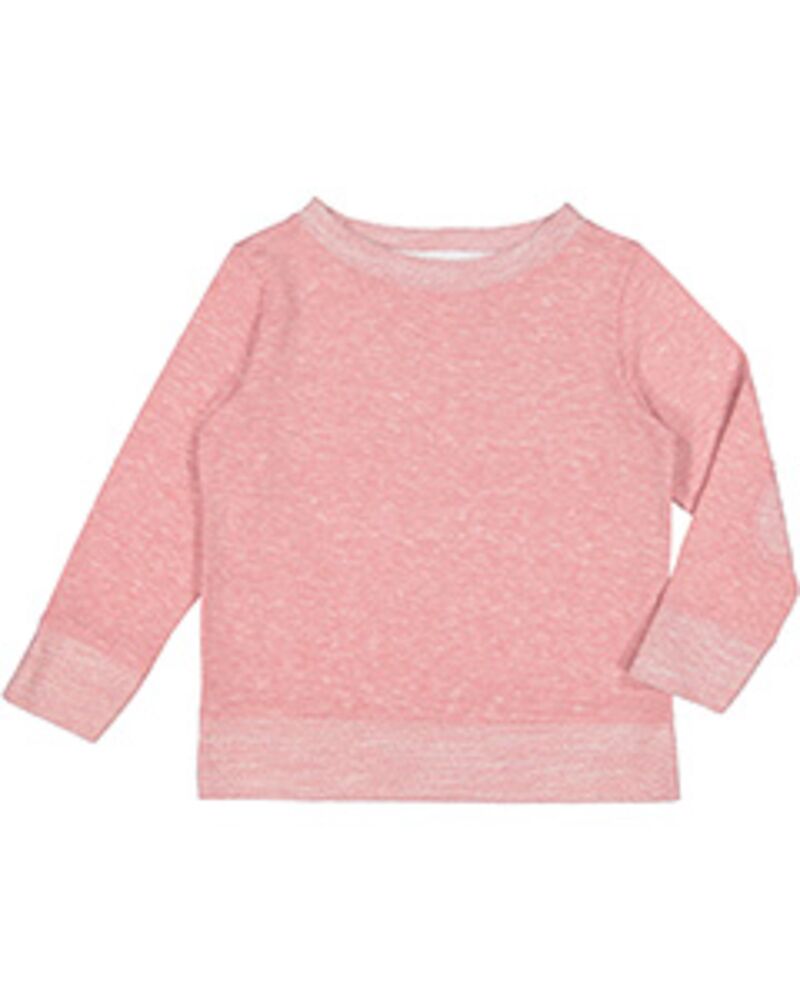 Toddler Harborside Melange French Terry Crewneck with Elbow Patches Thumbnail