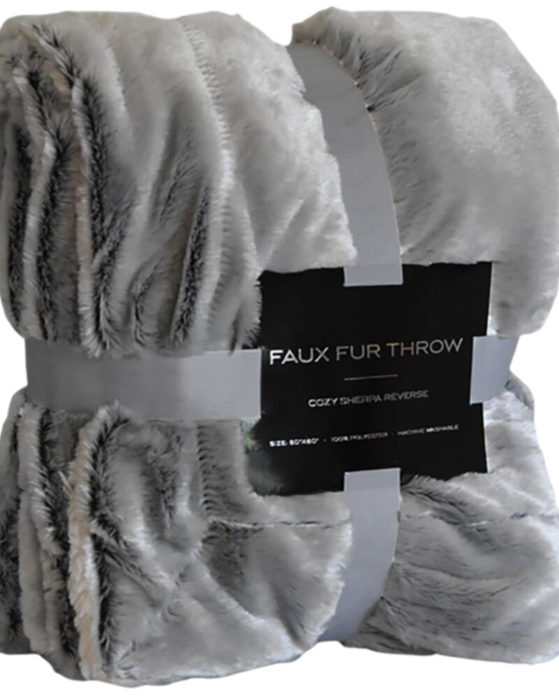 Faux Fur Sherpa Blanket Thumbnail