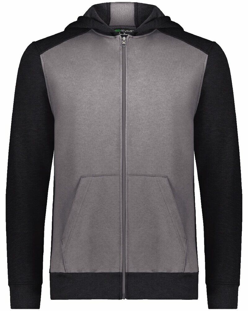 Youth Eco Revive™ Three-Season Triblend Fleece Full-Zip Hooded Sweatshirt Thumbnail