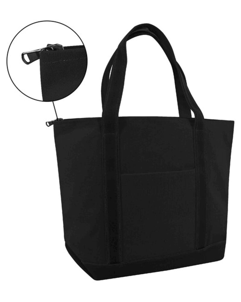 Zippered XL Cotton Canvas Resort Tote Thumbnail