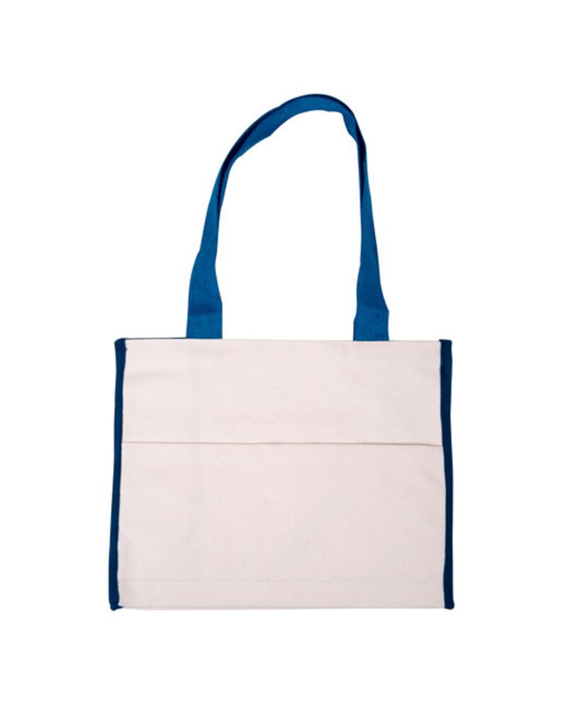 Cotton Gusset Accent Box Tote Bag Thumbnail