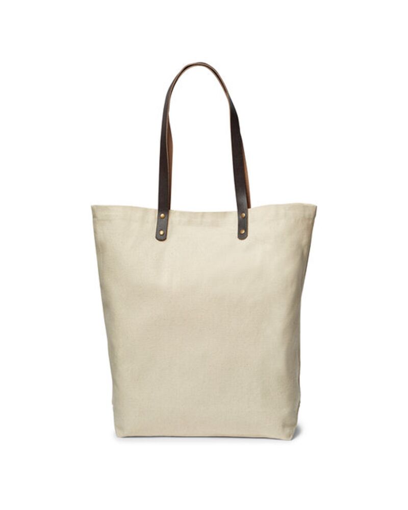 Urban Cotton Tote Bag with Leather Handles Thumbnail