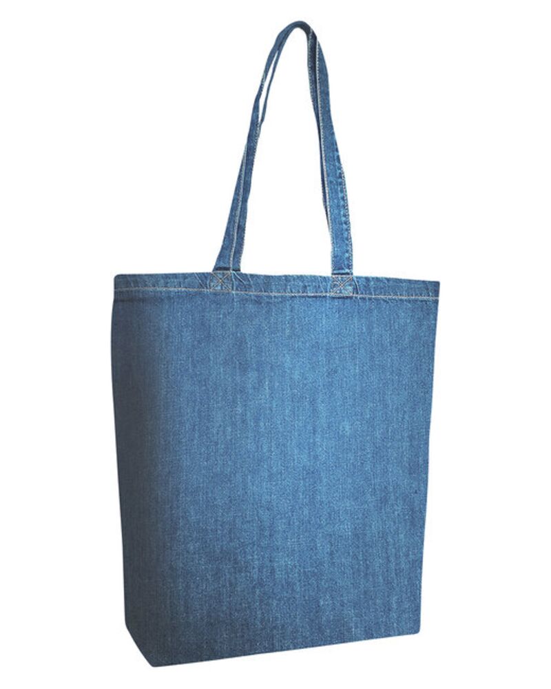 Cotton Denim Gusseted Tote Bag Thumbnail