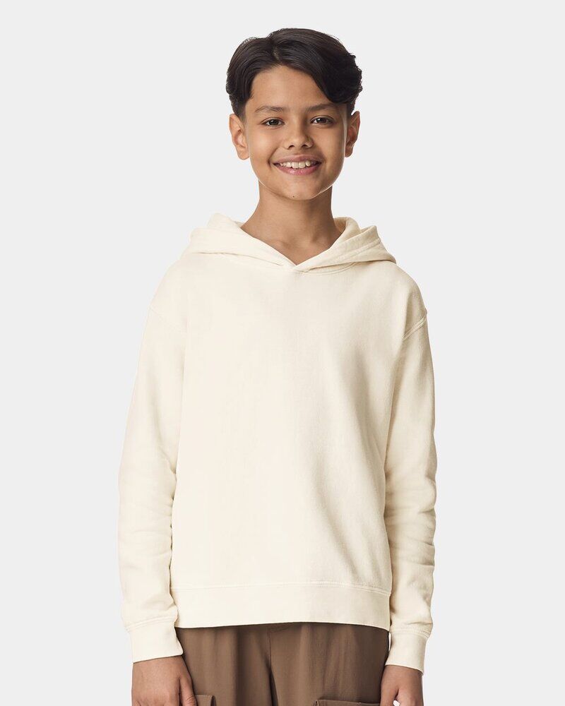 Youth Garment-Dyed Lightweight Fleece Hooded Sweatshirt Thumbnail
