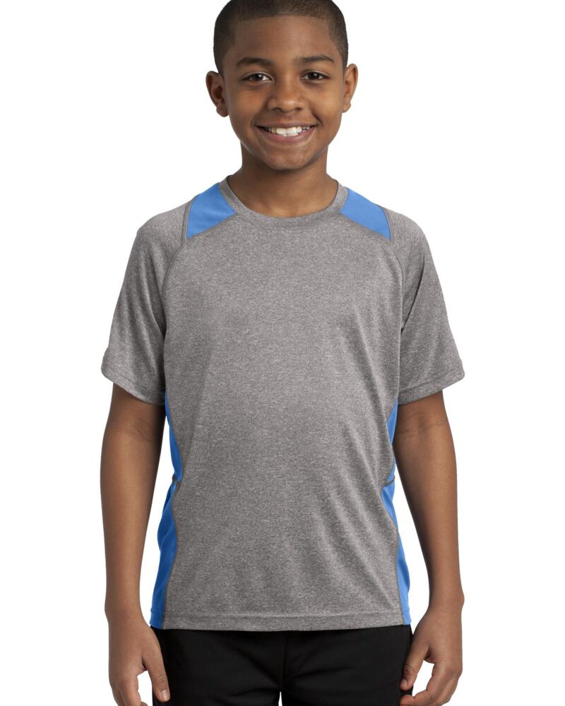 Youth Heather Colorblock Contender Tee Thumbnail