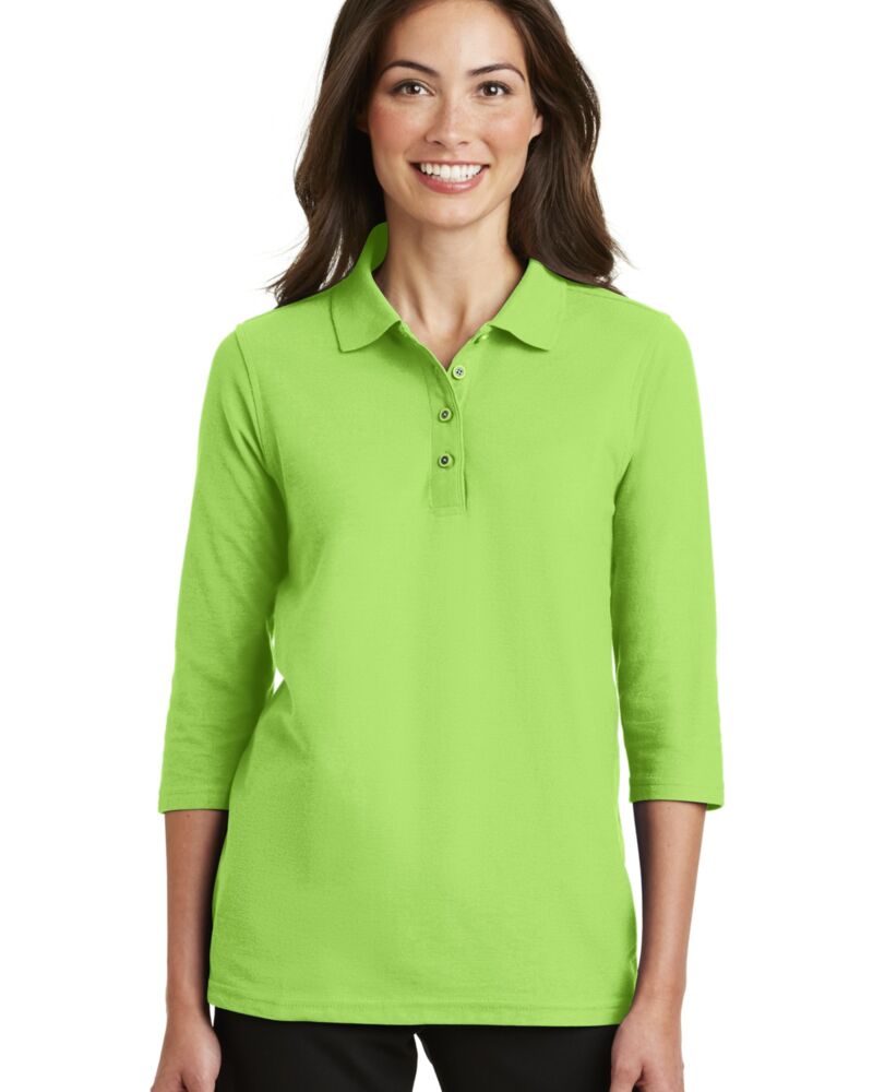 Women's Silk Touch 3/4 Sleeve Polo Thumbnail