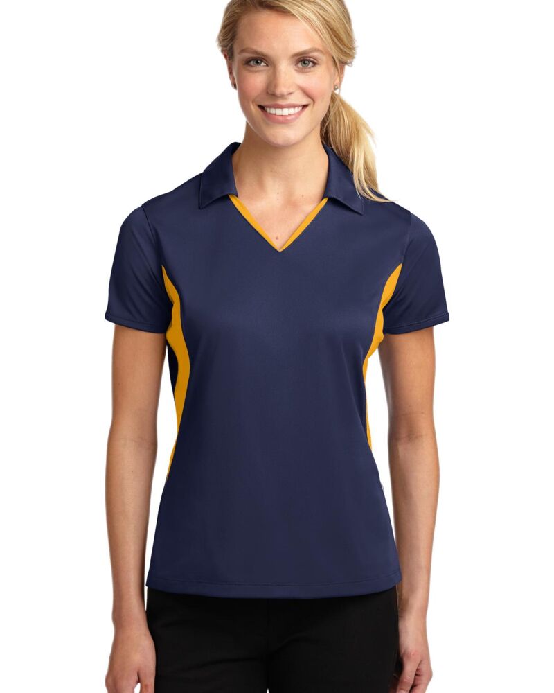 Women's Side Blocked Micropique Sport Wick ® Polo Thumbnail