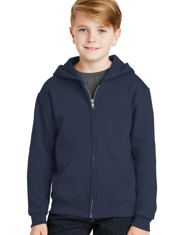 Youth NuBlend ® Full Zip Hooded Sweatshirt Thumbnail