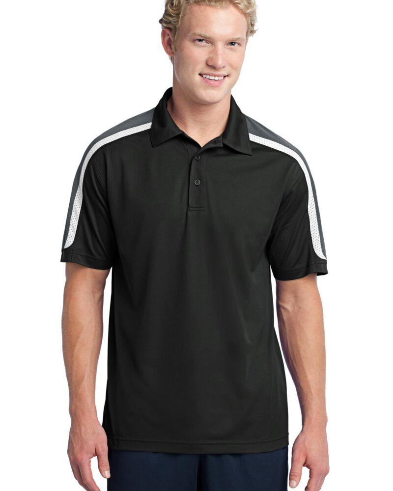 Tricolor Shoulder Micropique Sport Wick ® Polo Thumbnail