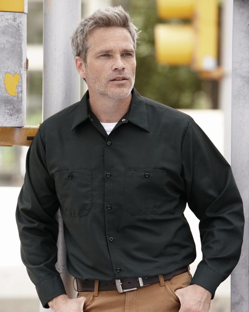 Men's Industrial Long Sleeve Work Shirt Thumbnail