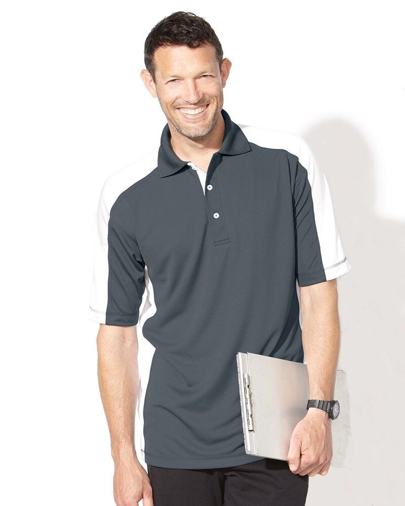 Men's Colorblocked Moisture Free Mesh Polo Thumbnail