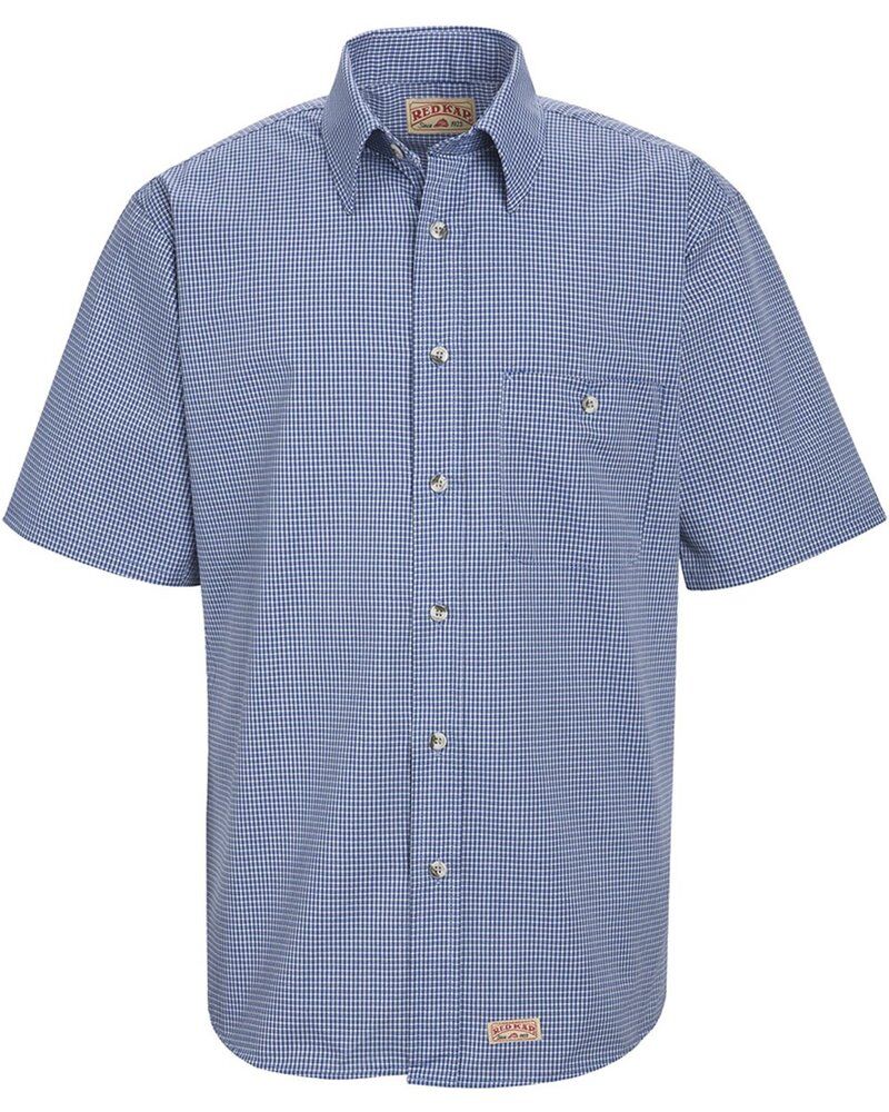 Men's Mini-Plaid Uniform Short Sleeve Shirt Thumbnail