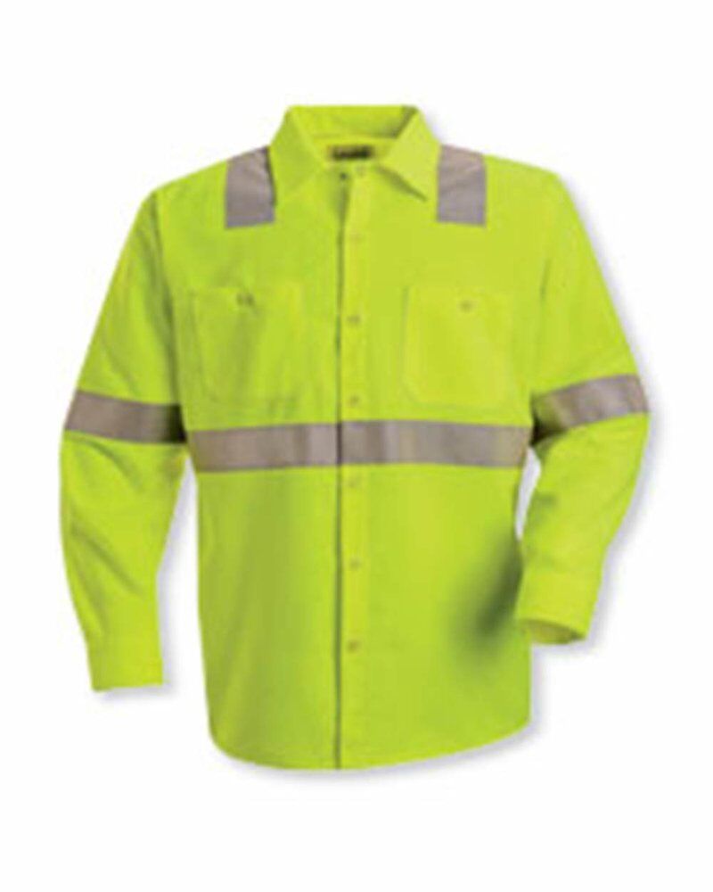 Men's High Visibility Safety Long Sleeve Work Shirt Thumbnail
