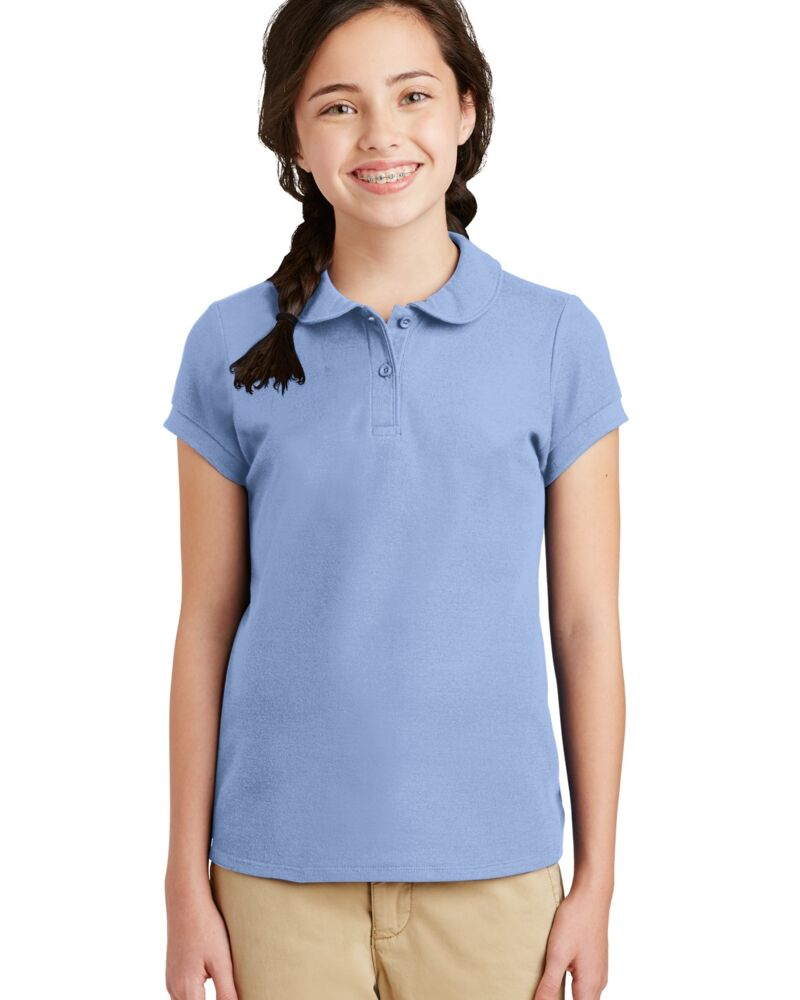 Girls Silk Touch Peter Pan Collar Polo Thumbnail