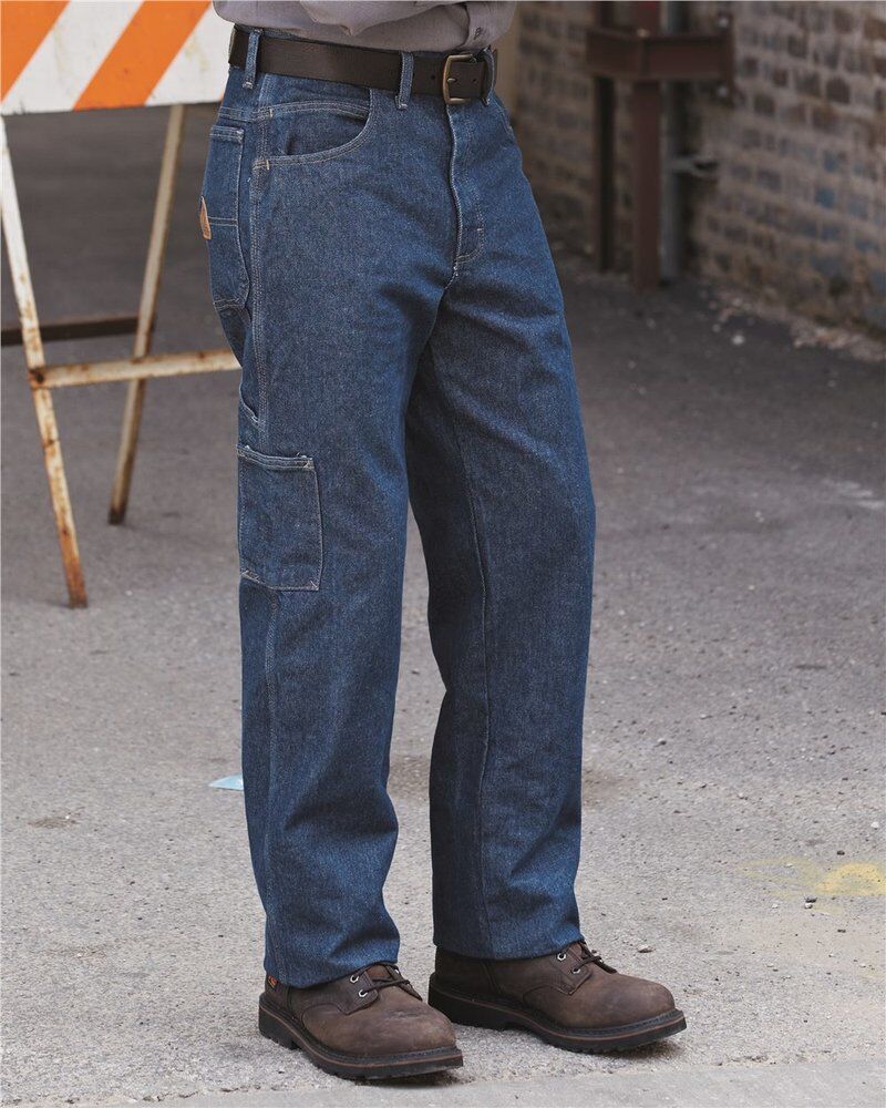 Men's Flame Resistant Pre-Washed Denim Dungaree Thumbnail