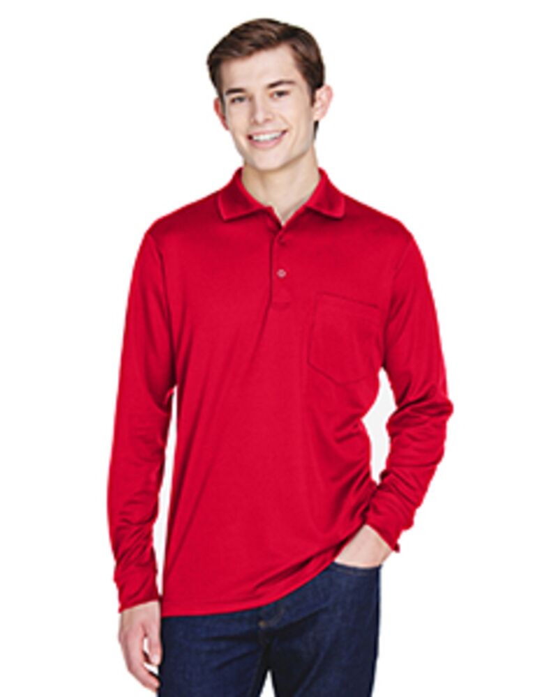 Adult Pinnacle Performance Long-Sleeve Piqué Polo with Pocket Thumbnail