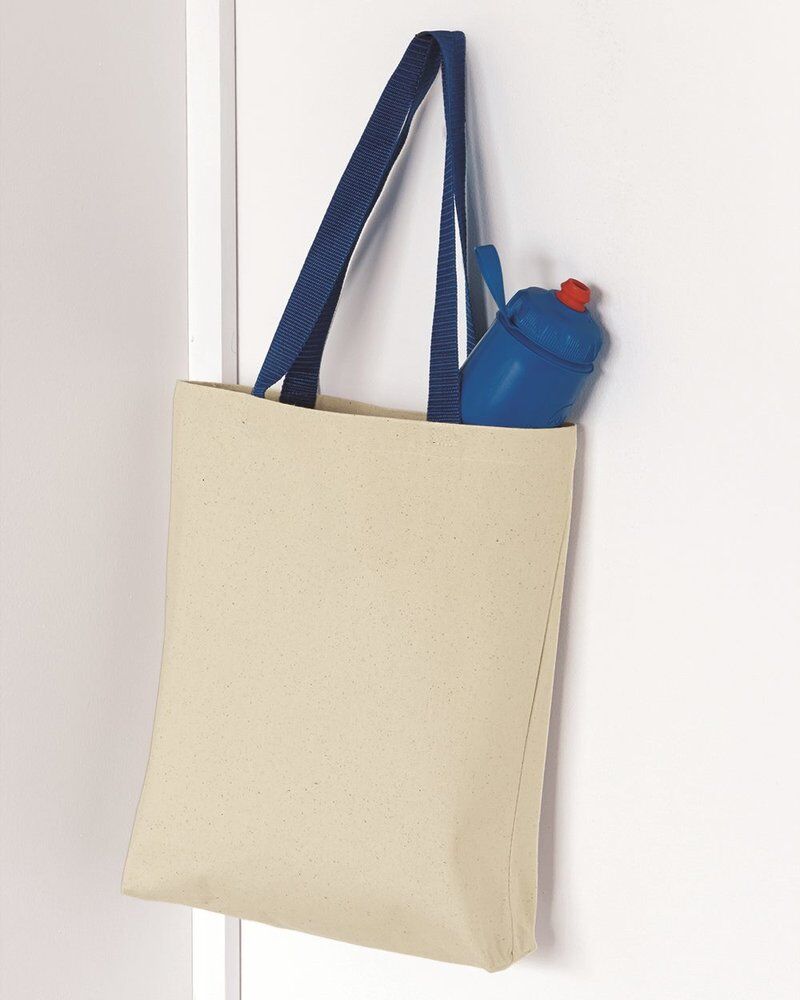 11L Canvas Tote with Contrast-Color Handles Thumbnail