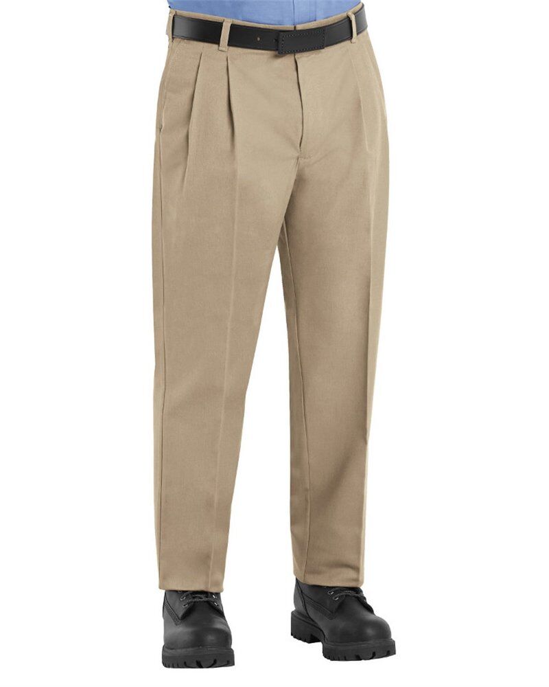 Men's Odd-Extended Sizes Pleated Twill Slacks Thumbnail