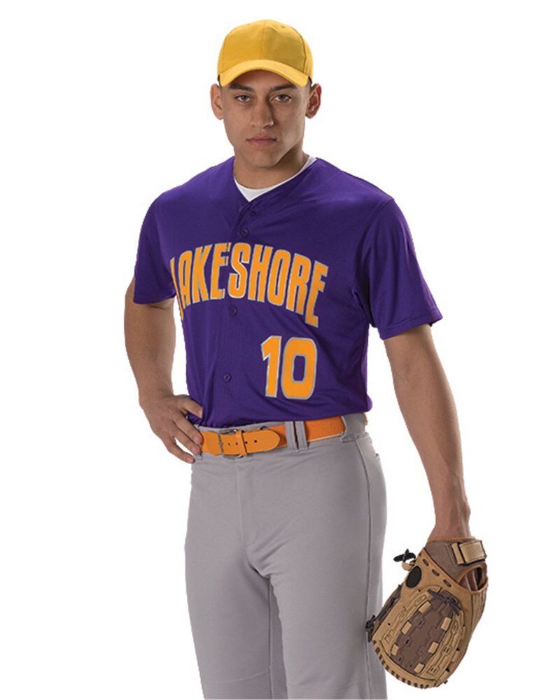 Youth Full Button Lightweight Baseball Jersey Thumbnail
