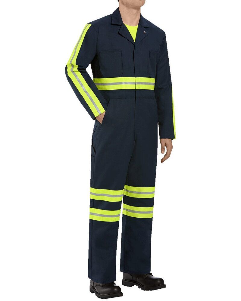 Men's Tall Enhanced Visibility Action Back Coverall Thumbnail