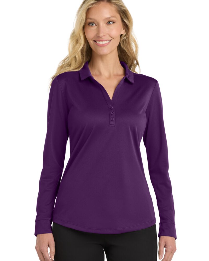 Women's Silk Touch Performance Long Sleeve Polo Thumbnail