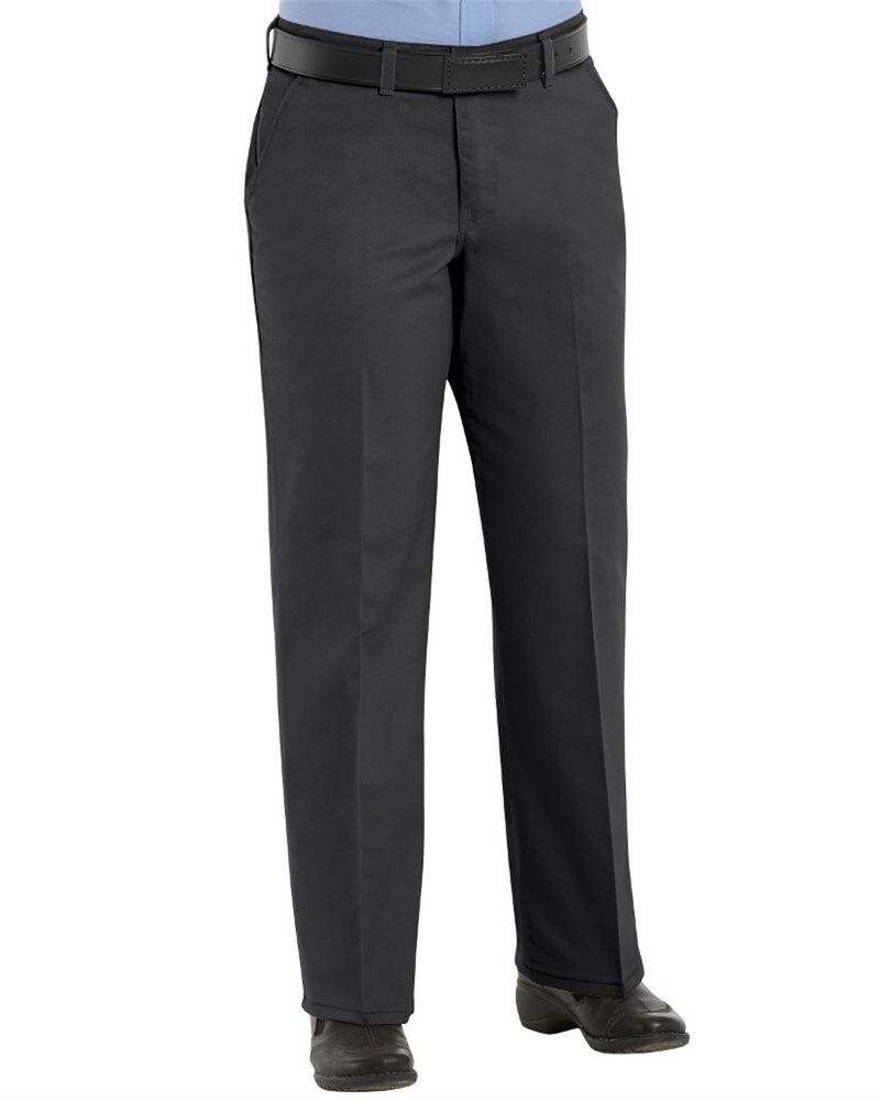 Women's Extended Sizes Plain Front Cotton Pants Thumbnail