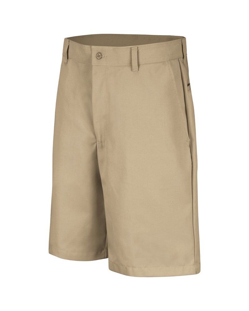 Men's Extended Sizes Cotton Casual Plain Front Shorts Thumbnail