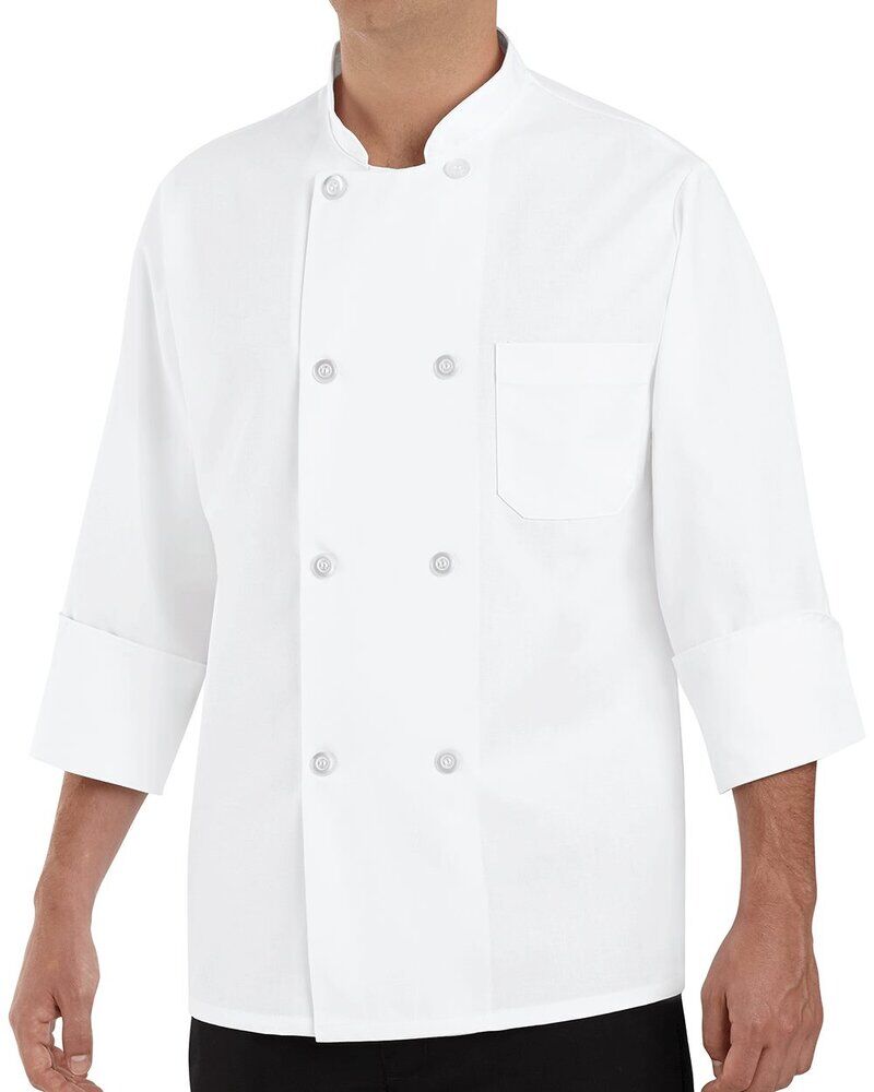 Eight Pearl Button Chef Coat - Tall Sizes Thumbnail