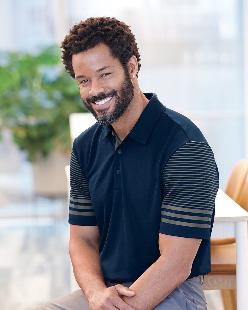 Men's Striped Sleeve Polo Thumbnail