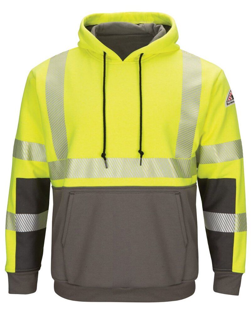 Men's Tall Hi-Visibility Color-Blocked Hooded Sweatshirt Thumbnail