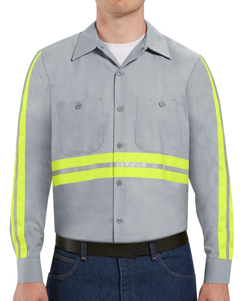 Men's Industrial Enhanced-Visibility Long Sleeve Work Shirt Thumbnail