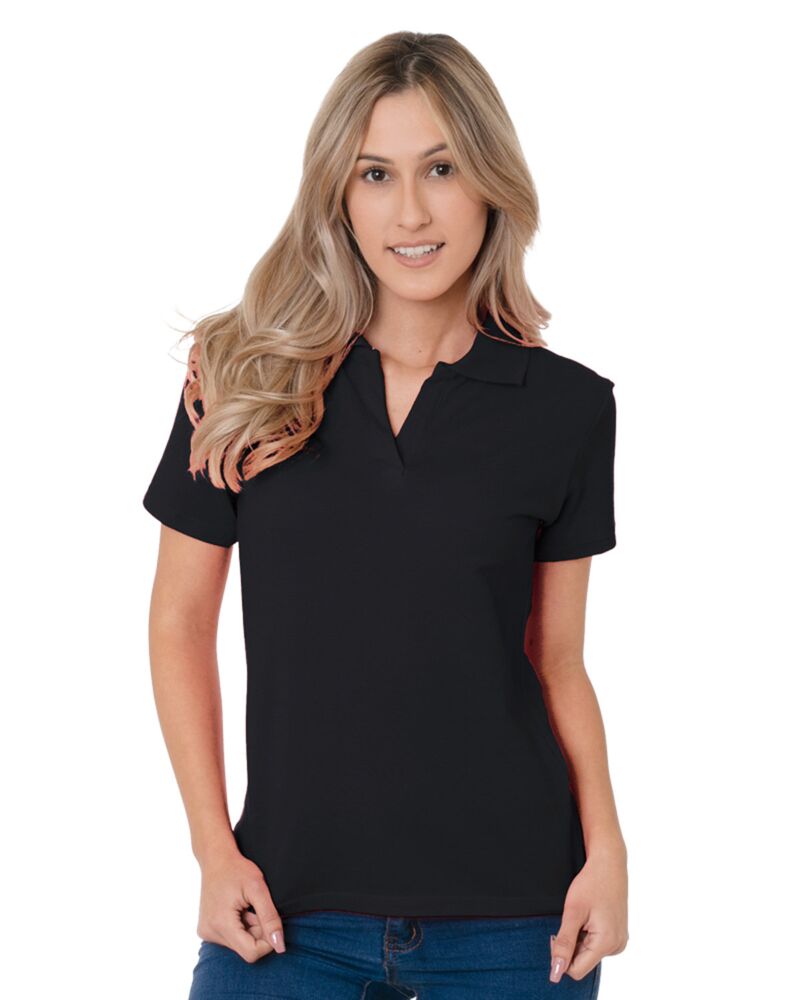 Ladies' USA Made Johnny Collar Polo Thumbnail