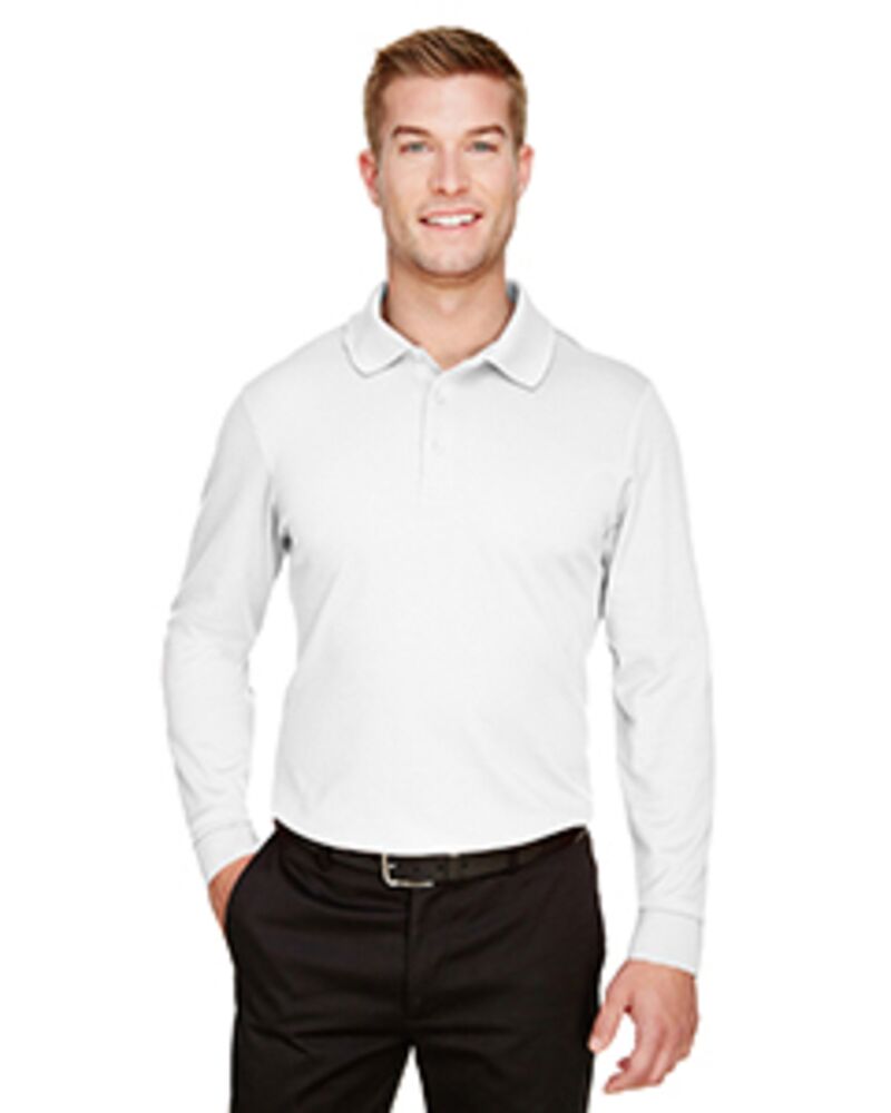 CrownLux Performance® Tall Plaited Long Sleeve Polo Thumbnail