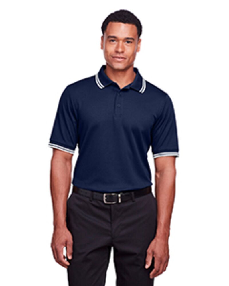 CrownLux Performance® Men's Plaited Tipped Polo Thumbnail