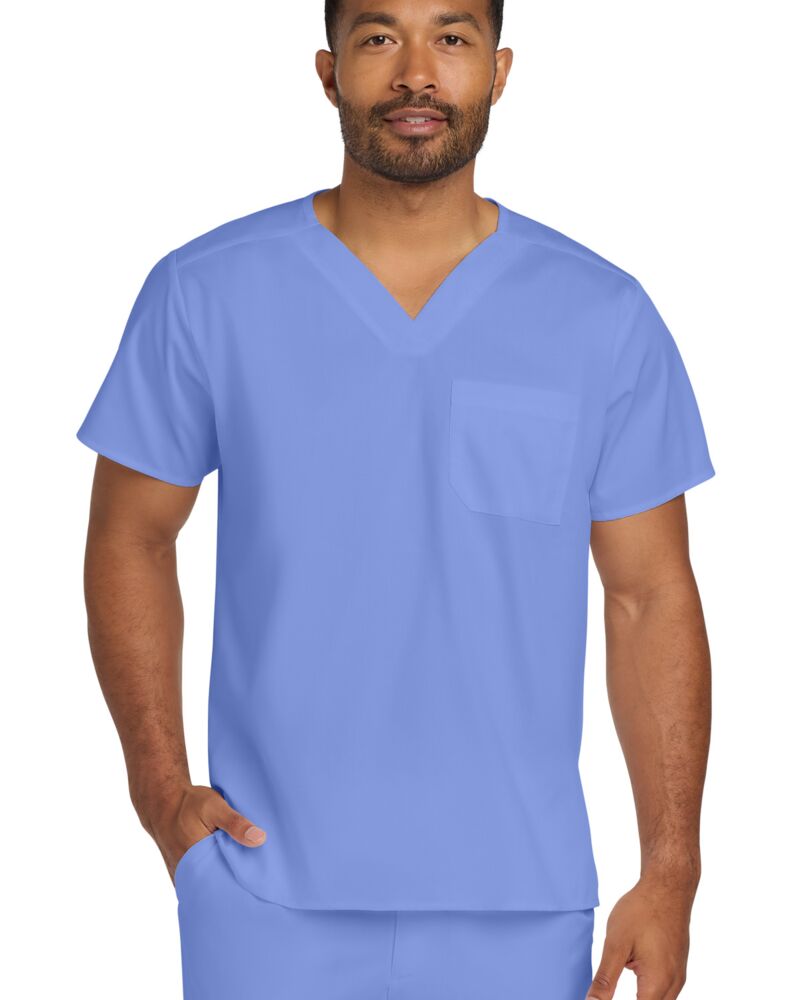 Unisex WorkFlex Chest Pocket V Neck Top Thumbnail