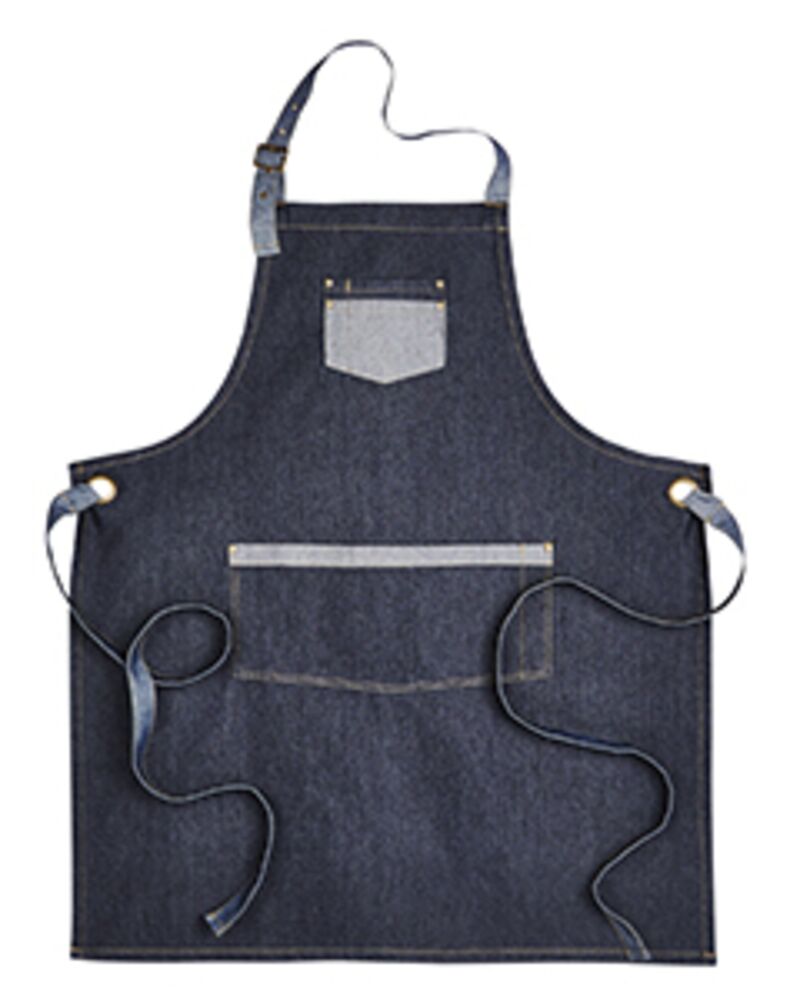 Unisex Domain Contrast Denim Bib Apron Thumbnail