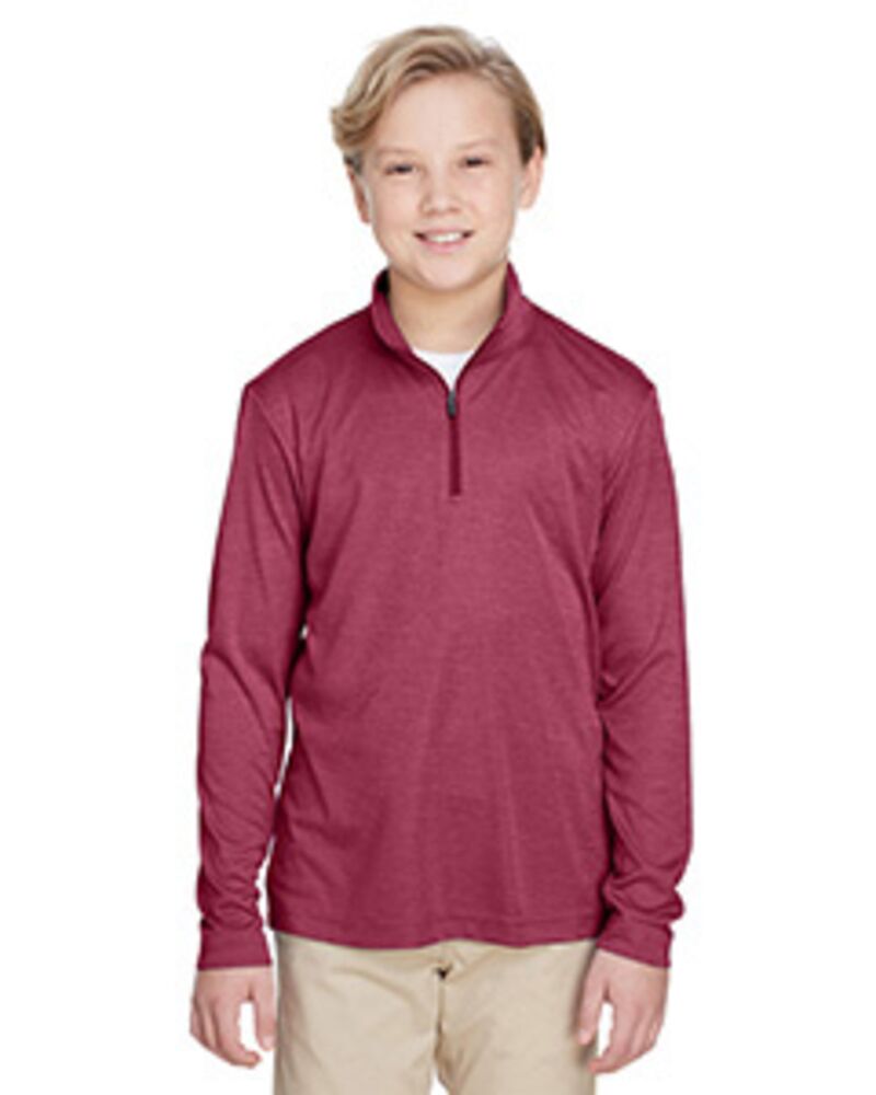 Youth Zone Sonic Heather Performance Quarter-Zip Thumbnail