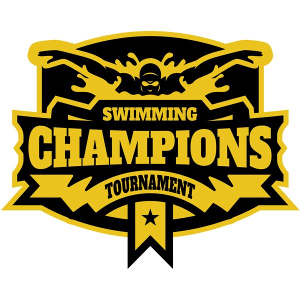 Champions Swimming Tournament logo template Thumbnail