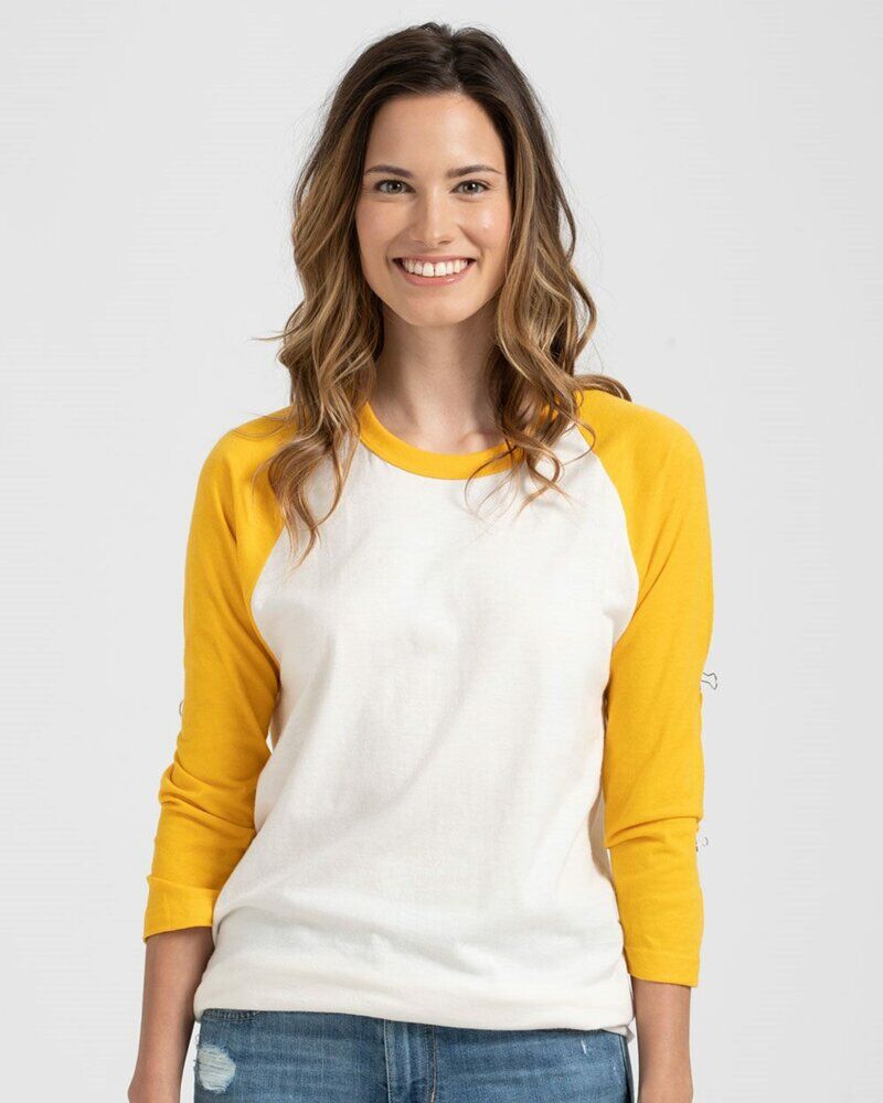 Unisex Fine Jersey Raglan T-Shirt Thumbnail