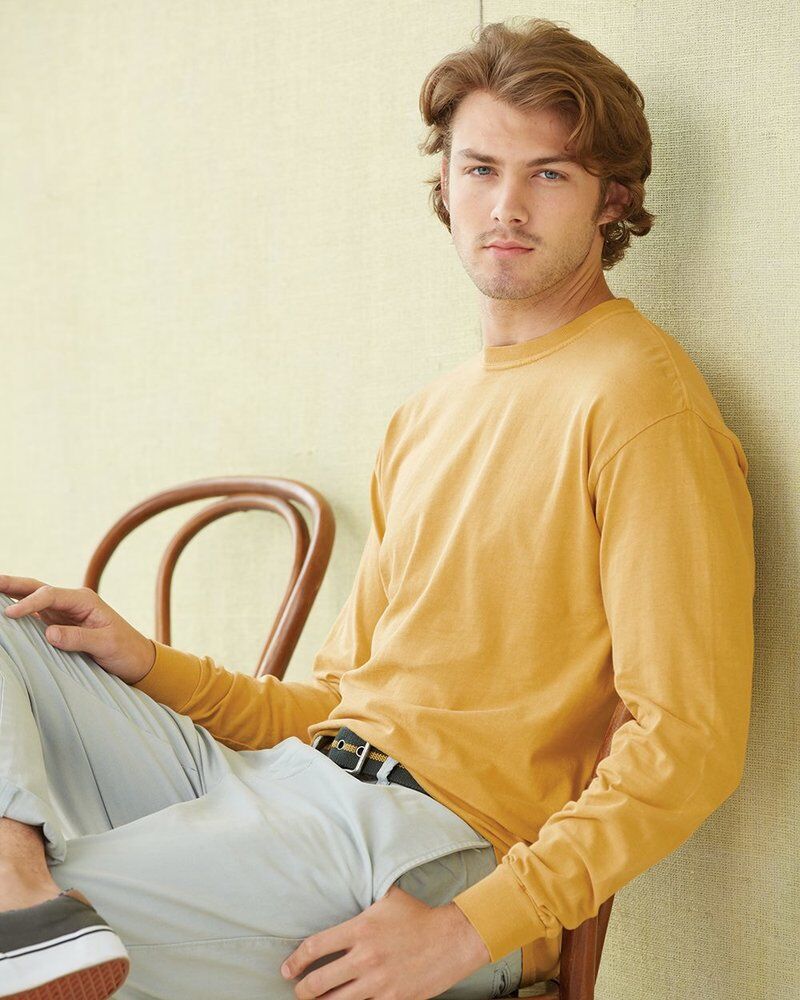 Garment-Dyed Heavyweight Long Sleeve T-Shirt Thumbnail