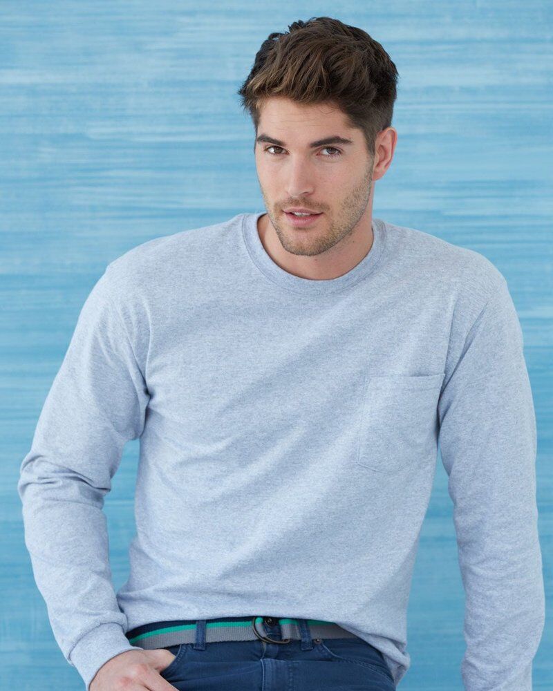 Ultra Cotton® Long Sleeve Pocket T-Shirt Thumbnail